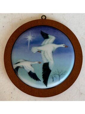 VINTAGE 1987 Snow Goose 6th In Series of Wildlife Collection Ornament 3" (READ)